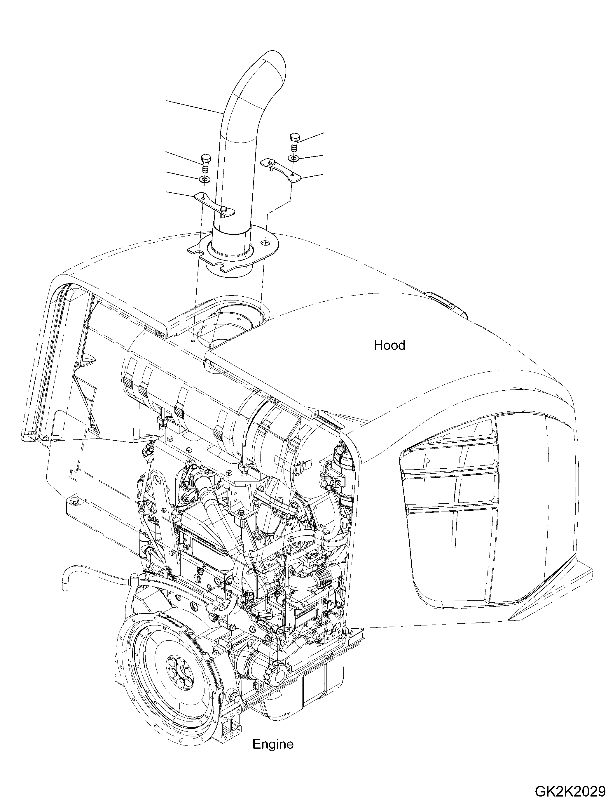 Выпускная труба 42W-02-41011 KOMATSU