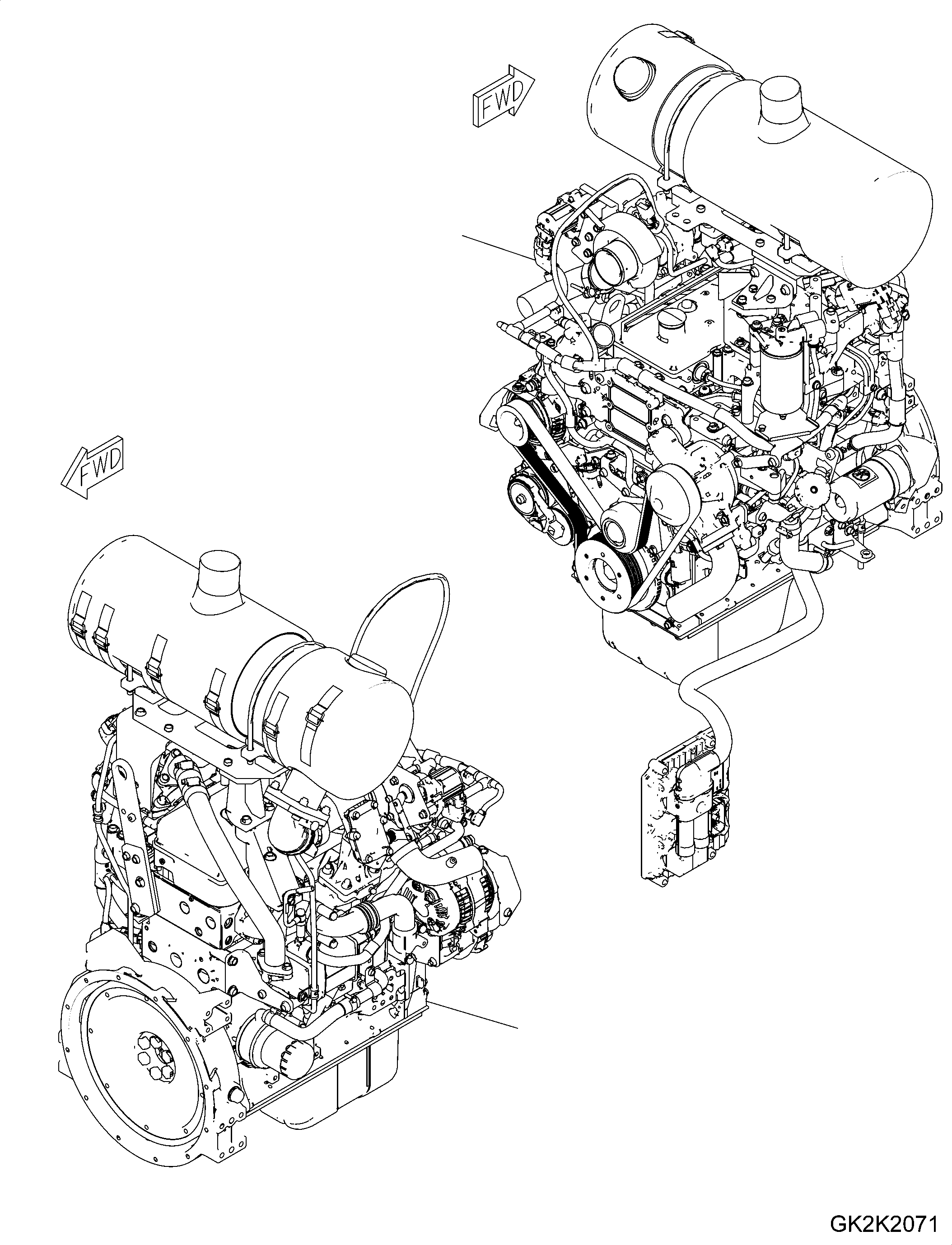 Engine, SAA4D95LE-6CH 6275-C0-HH10 KOMATSU