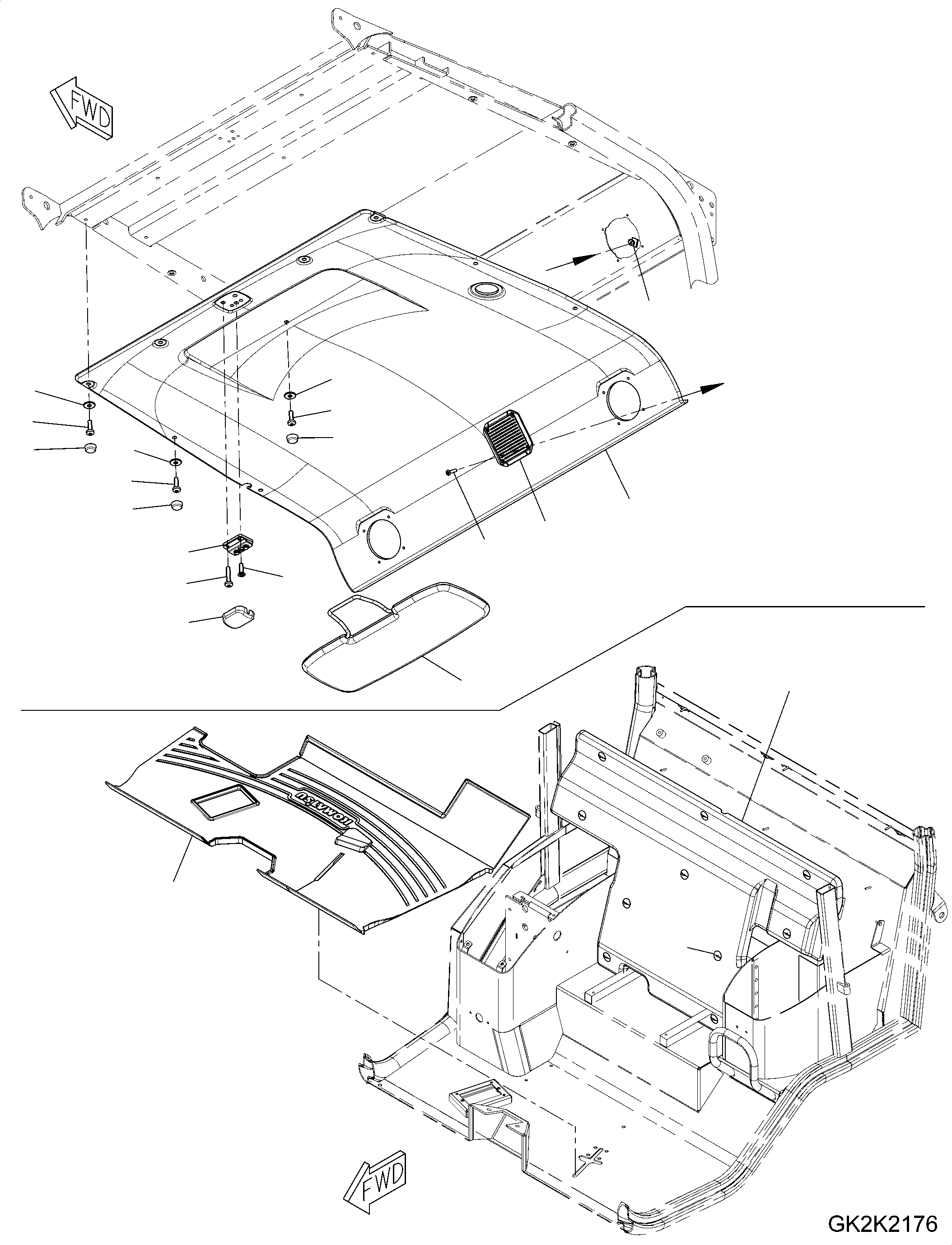 Roof, Covering 42W-56-41590 KOMATSU
