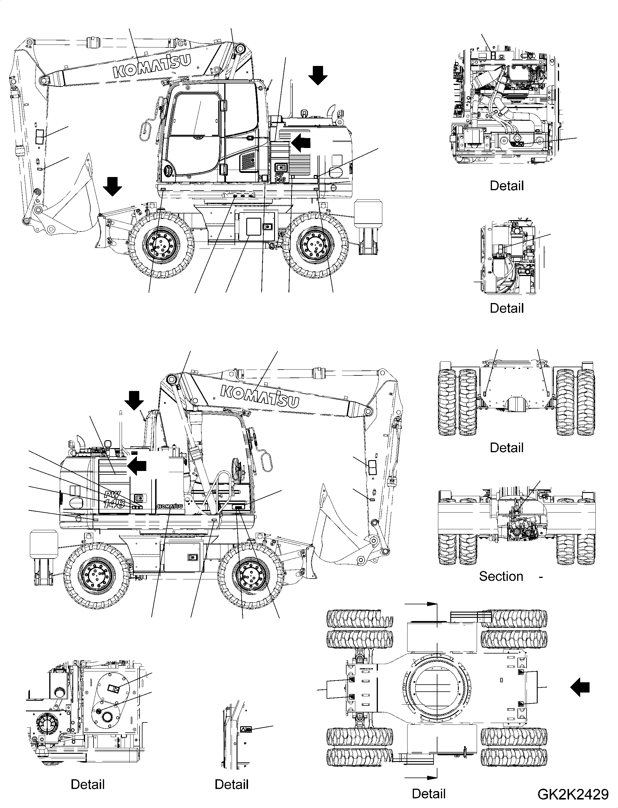 Plate, Machine Model, R.H. 20E-00-51240 KOMATSU