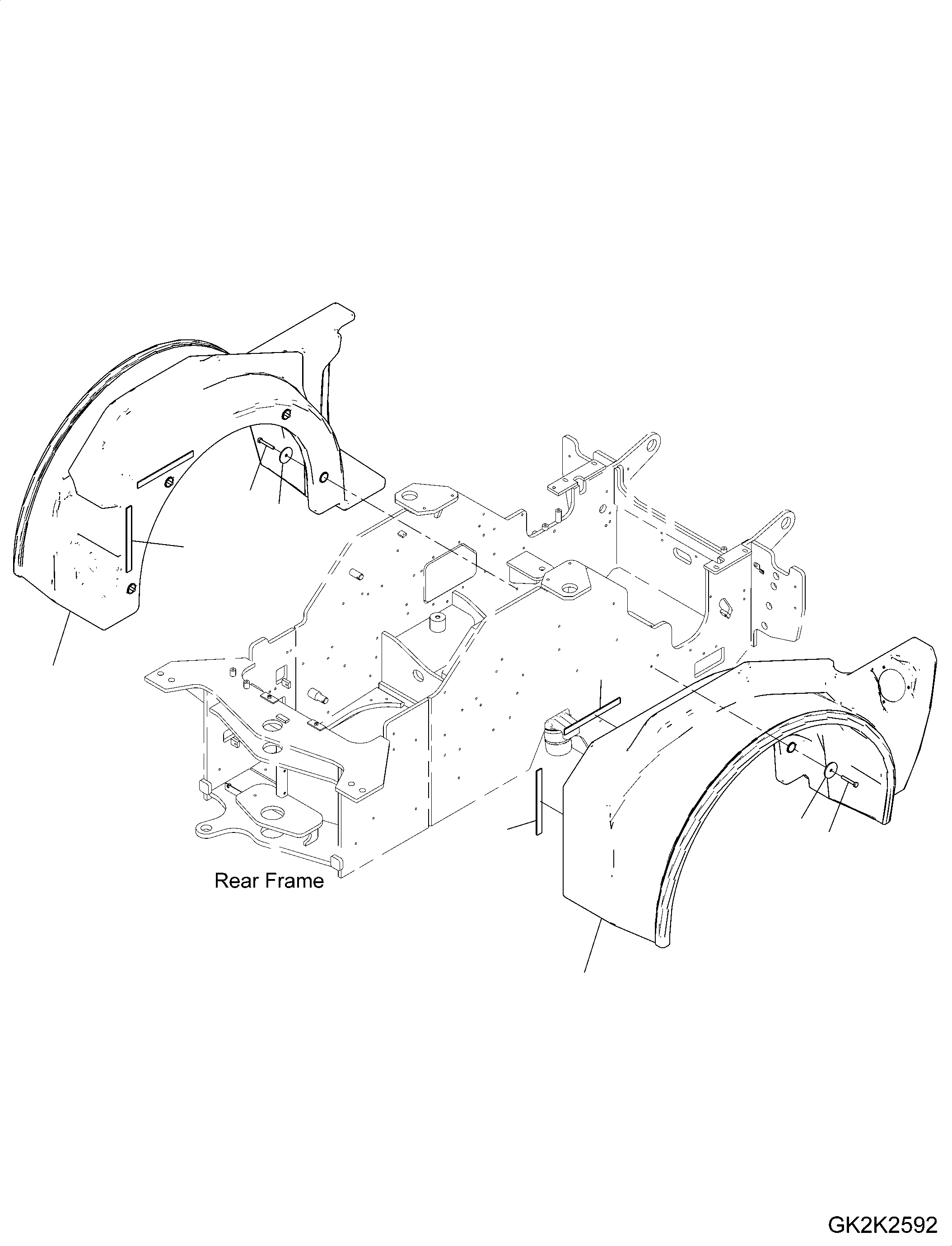 Rear Fender, R.H. 42U-54-44110 KOMATSU