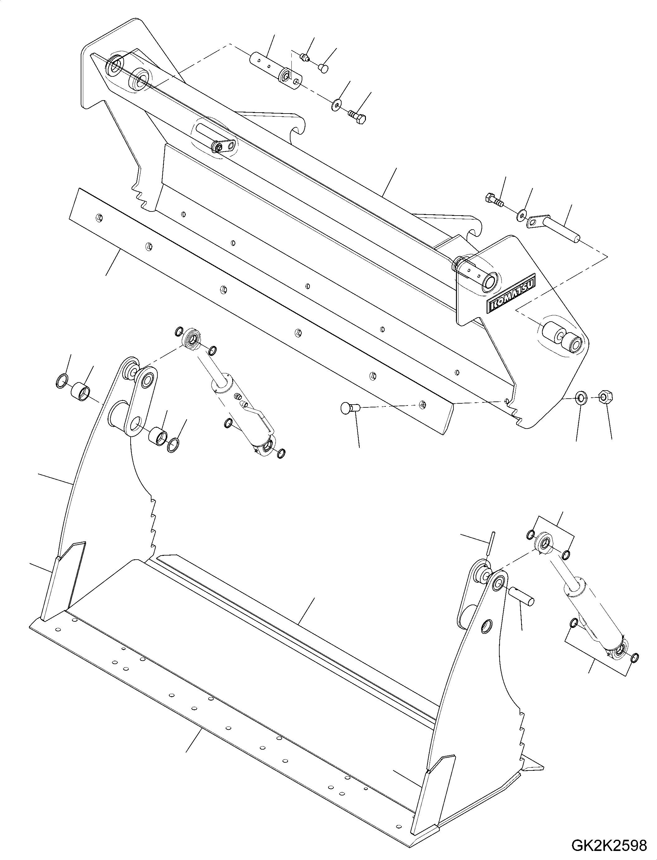 Plate, R.H., (Welded) 42U-70-32461 KOMATSU