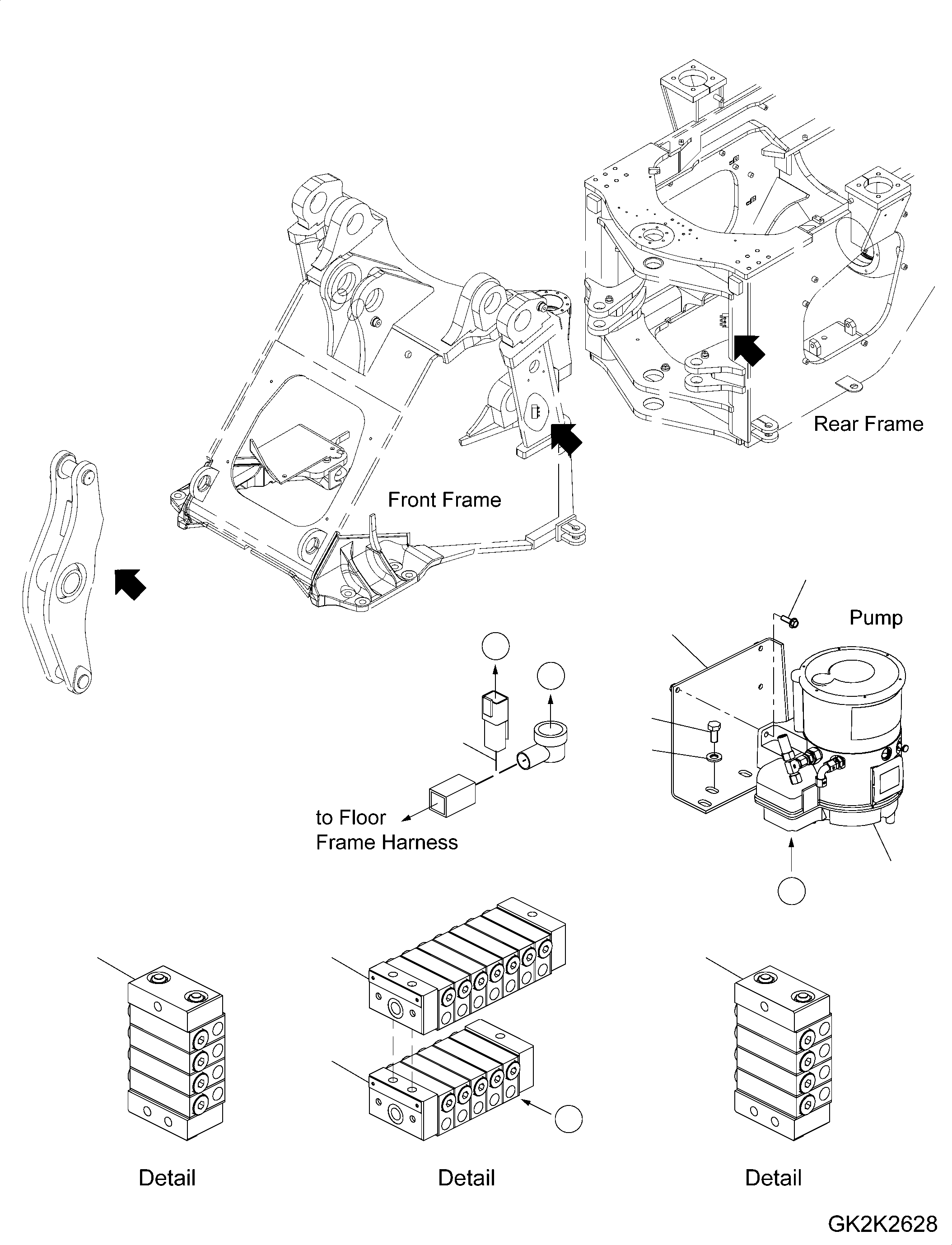 Feeder Assembly, Front Frame (421-S96-H560) KOMATSU