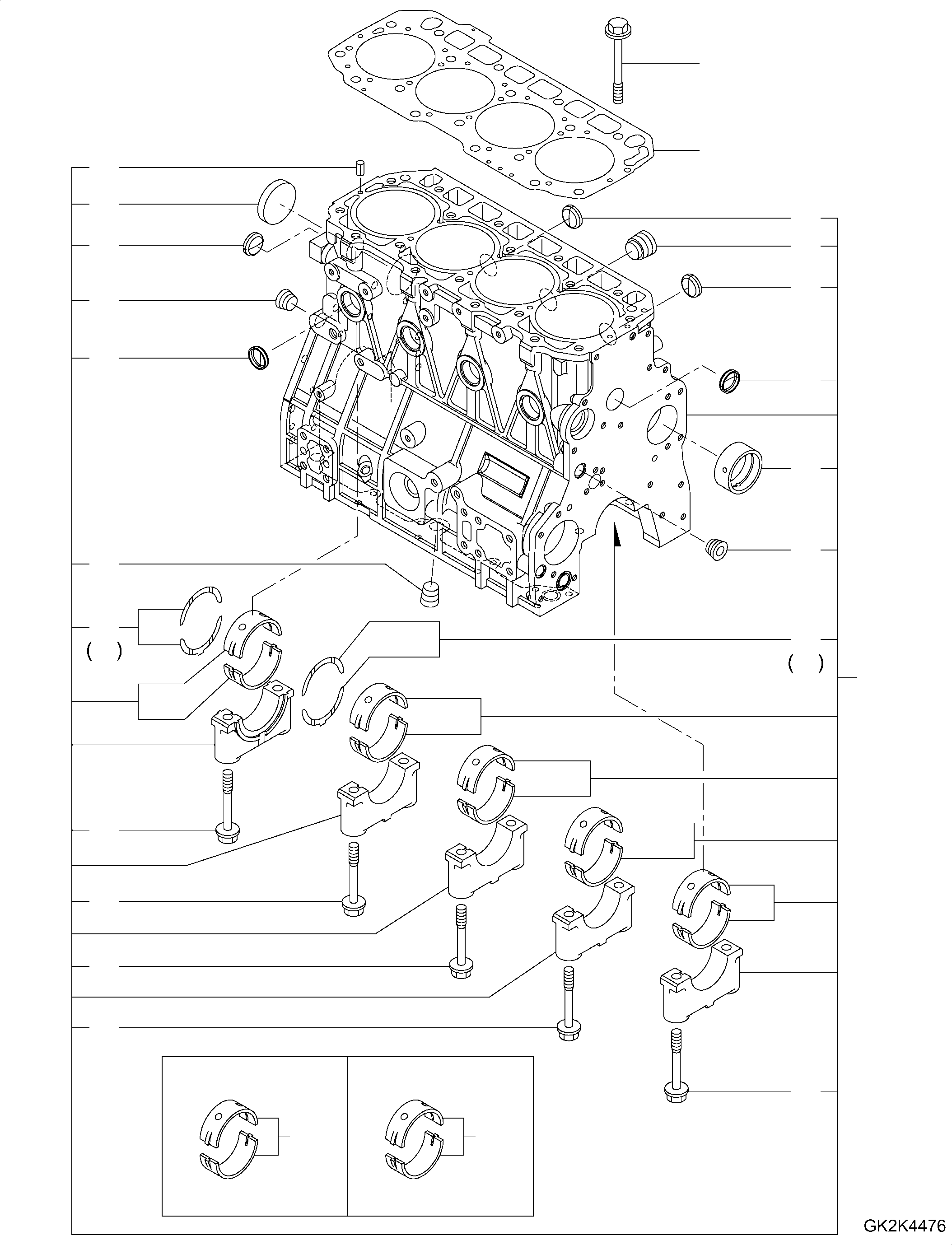 Block Assembly, Short YM129E00-01910 KOMATSU