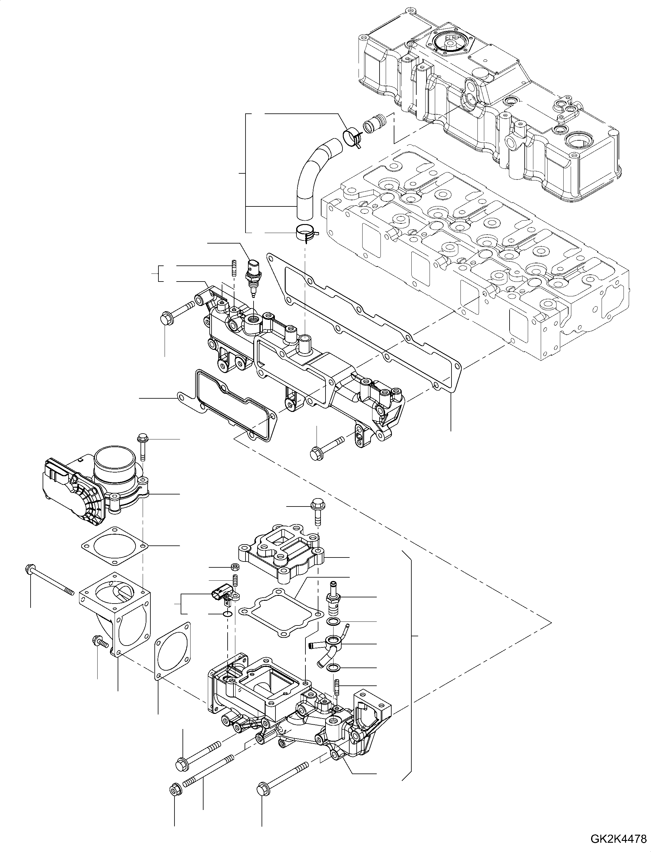 MANIFOLD, AIR INTAKE YM129E00-12101 KOMATSU