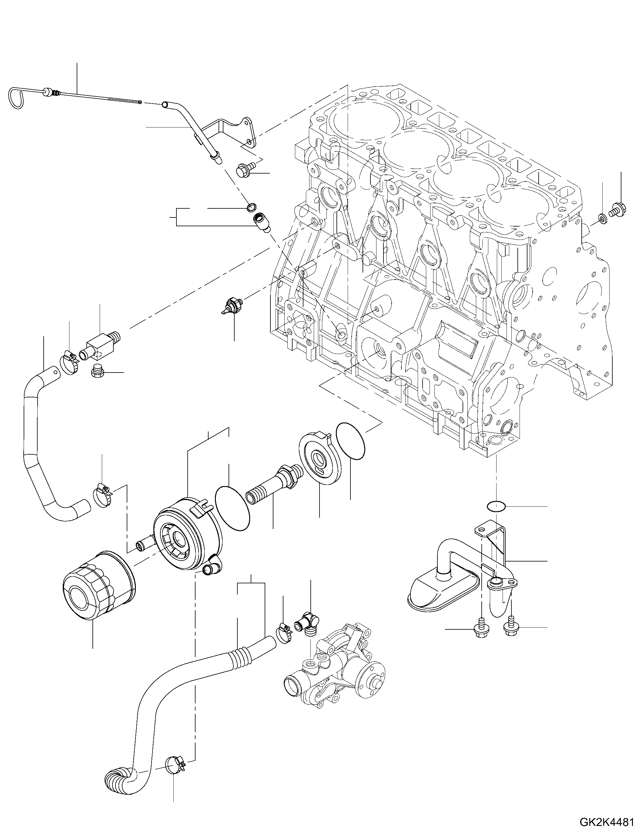 Guide, Dipstick YM129E30-34801 KOMATSU