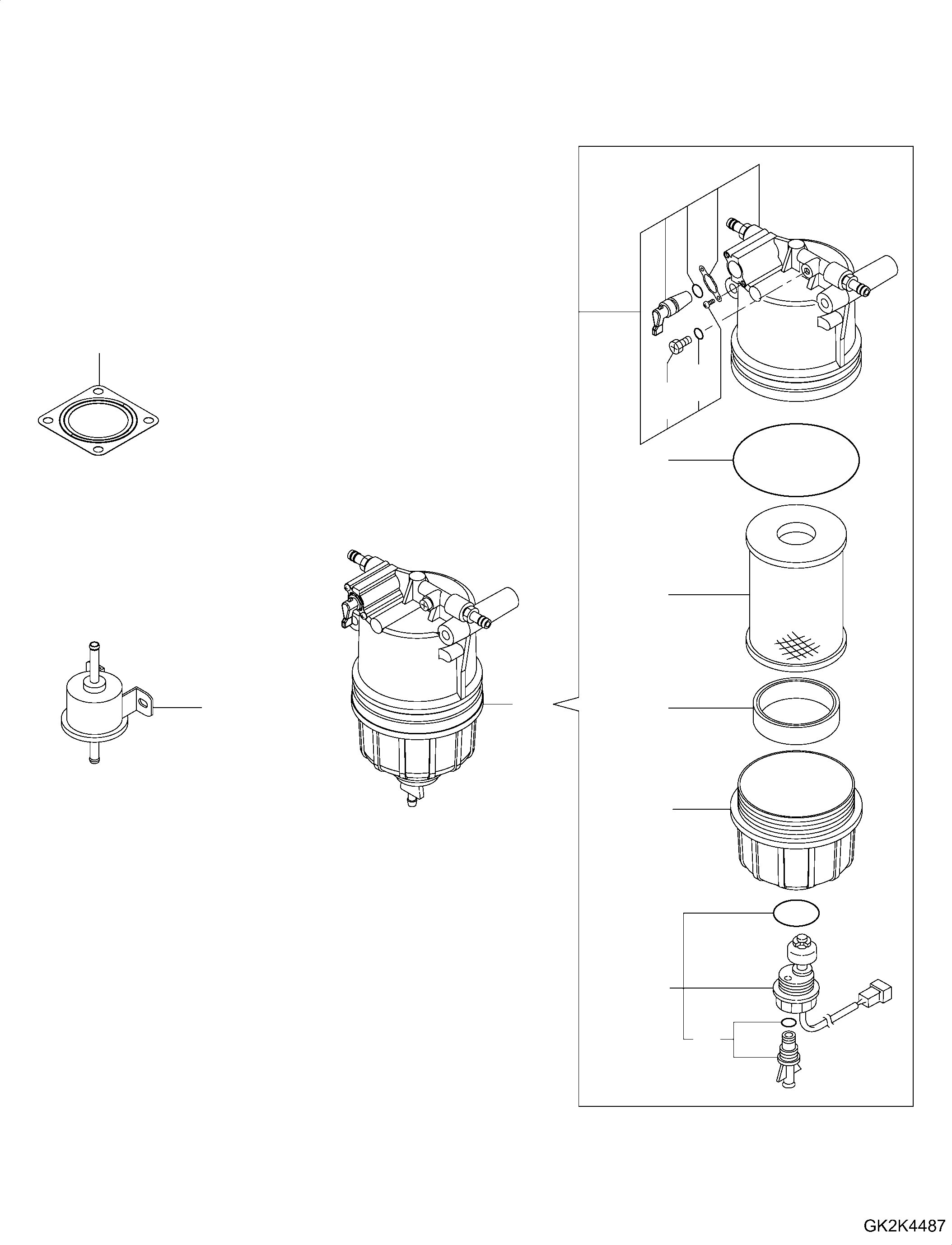 Filter Assembly, Fo Pre YM129F33-55701 KOMATSU