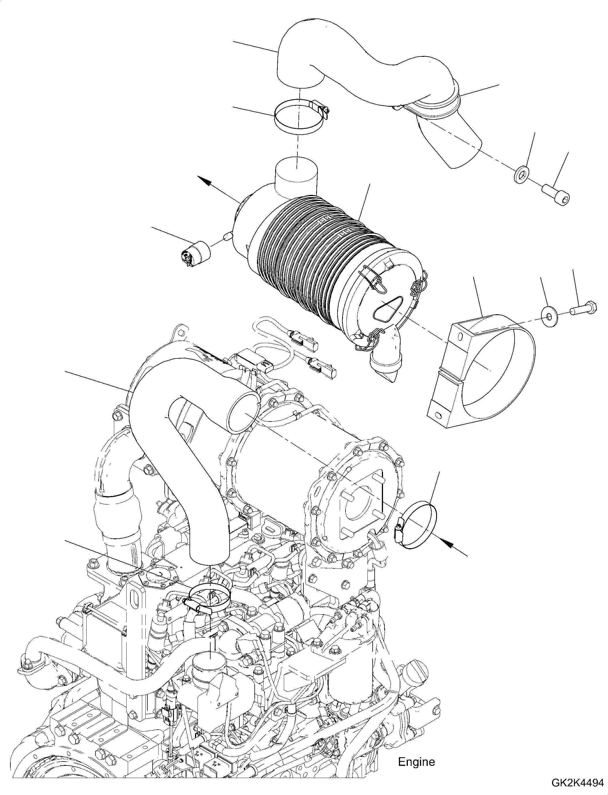 Hose, Air Inake 42T-01-51110 KOMATSU