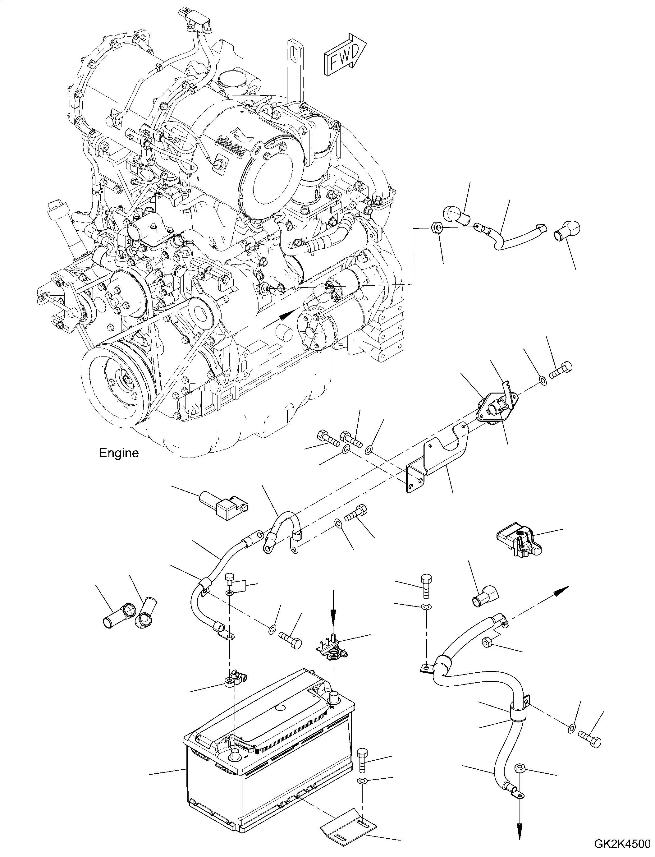 Wire, Starter Motor 42T-06-52282 KOMATSU