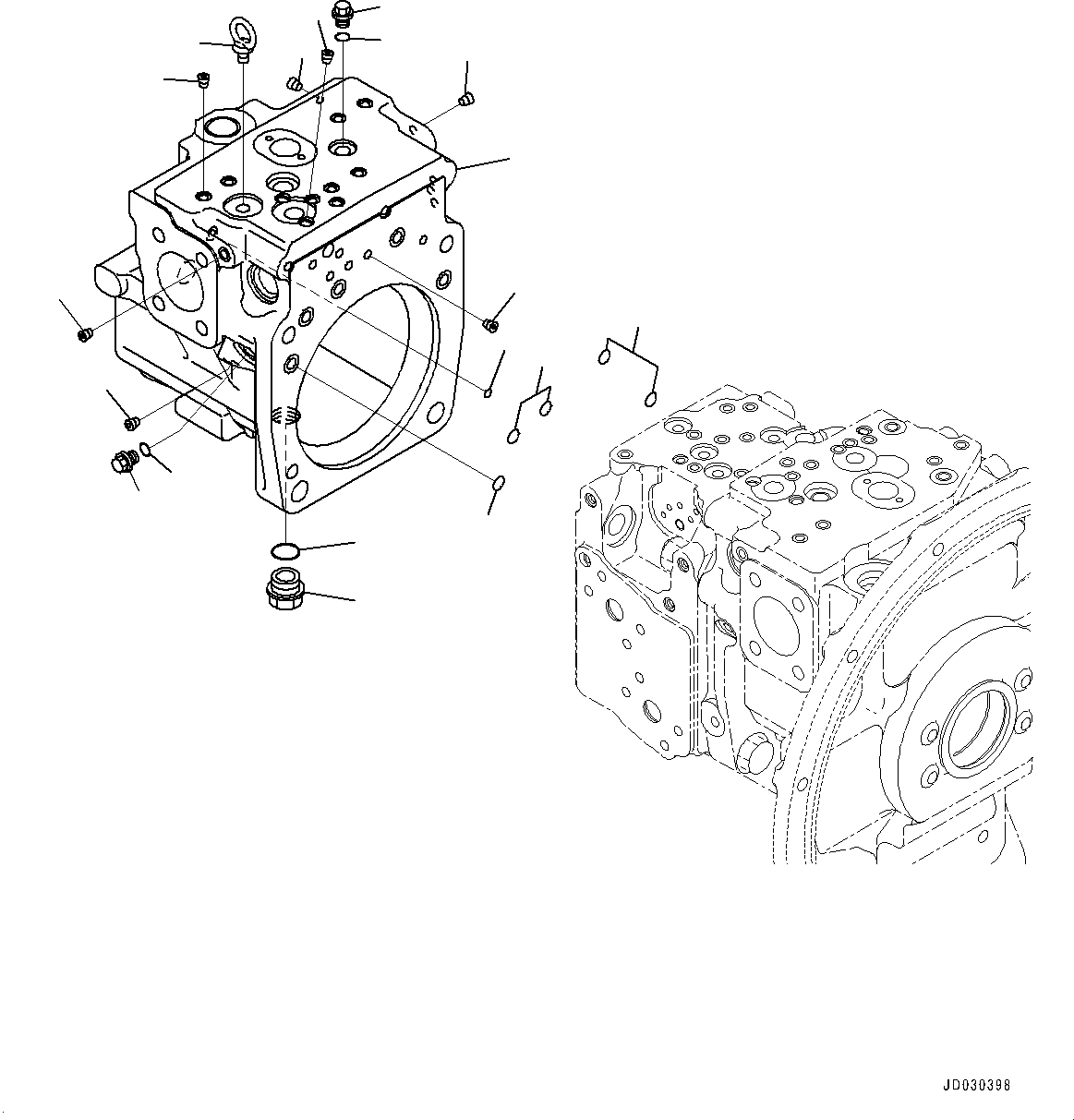 Case Assembly, Rear 708-2L-07130 KOMATSU