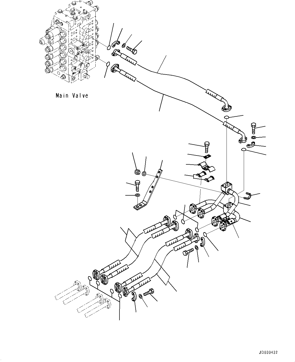 Трубка 22U-62-34641 KOMATSU