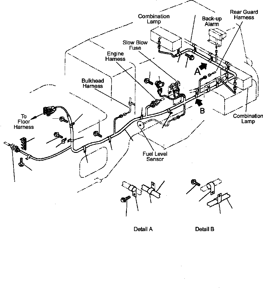 HARNESS, REAR FRAME LINE 425-06-22270 KOMATSU
