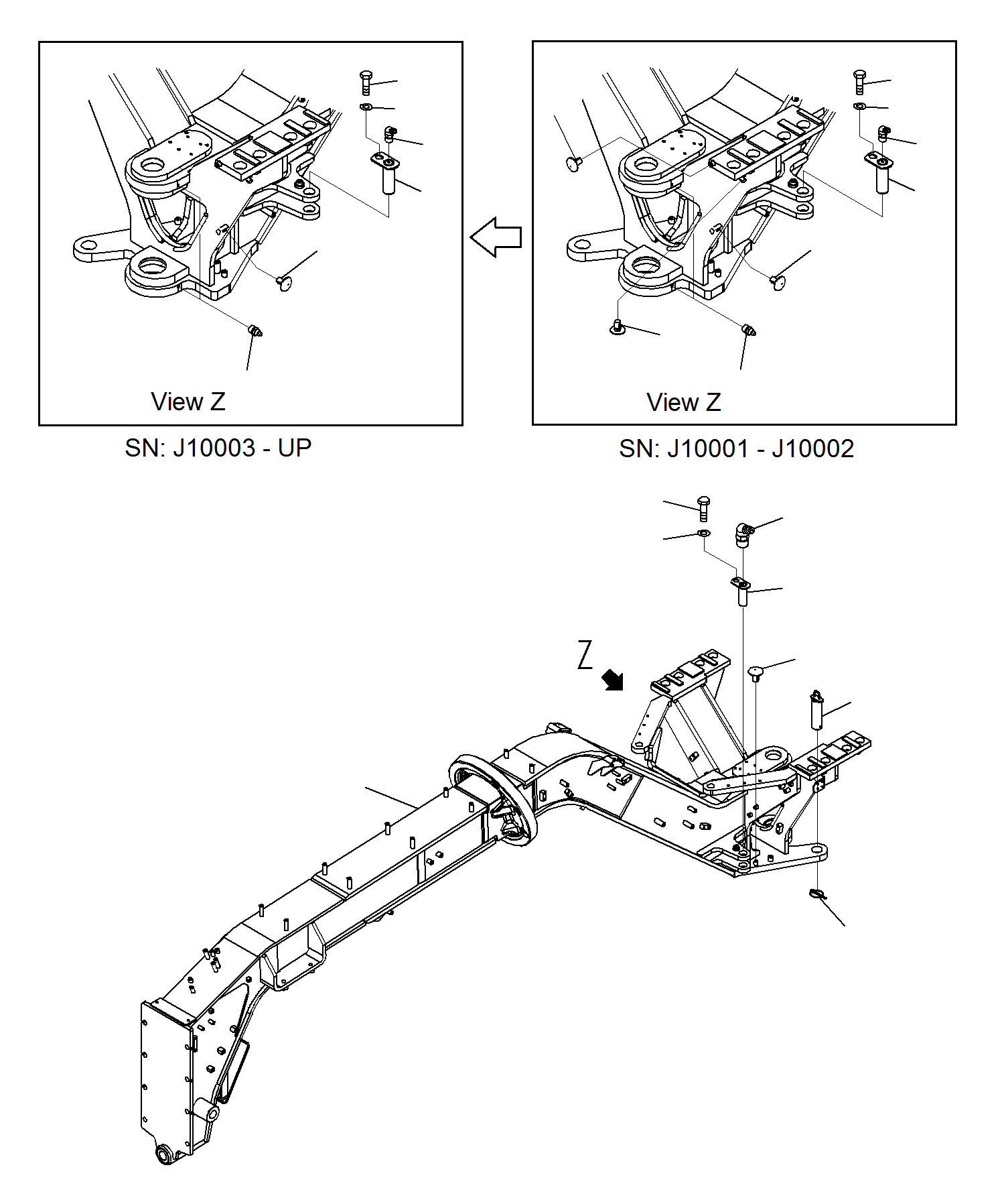 FRAME, FRONT ASS'Y 23H-46-11102 KOMATSU