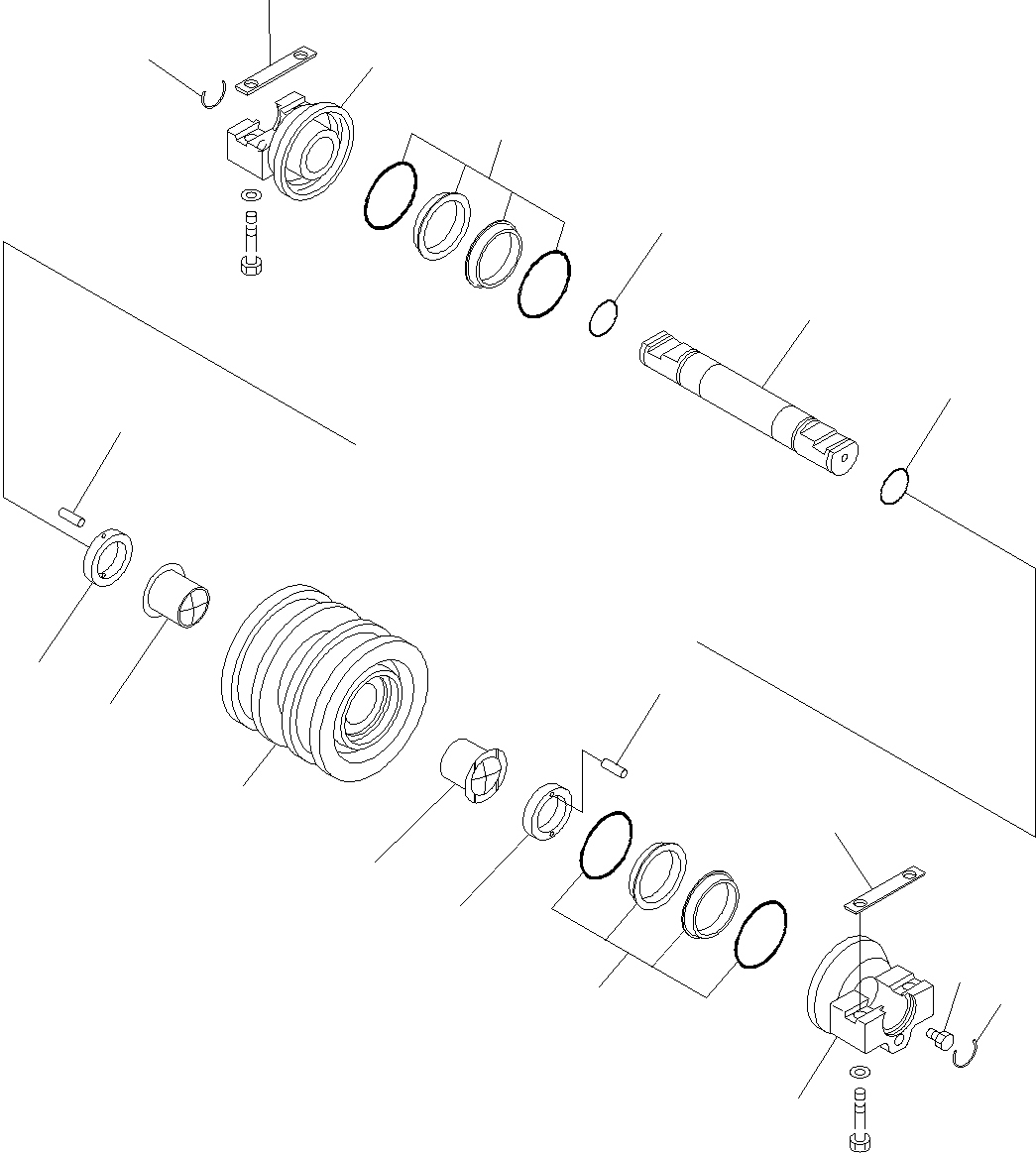 Track Roller Assembly, Double Flange 11Y-30-01133 KOMATSU