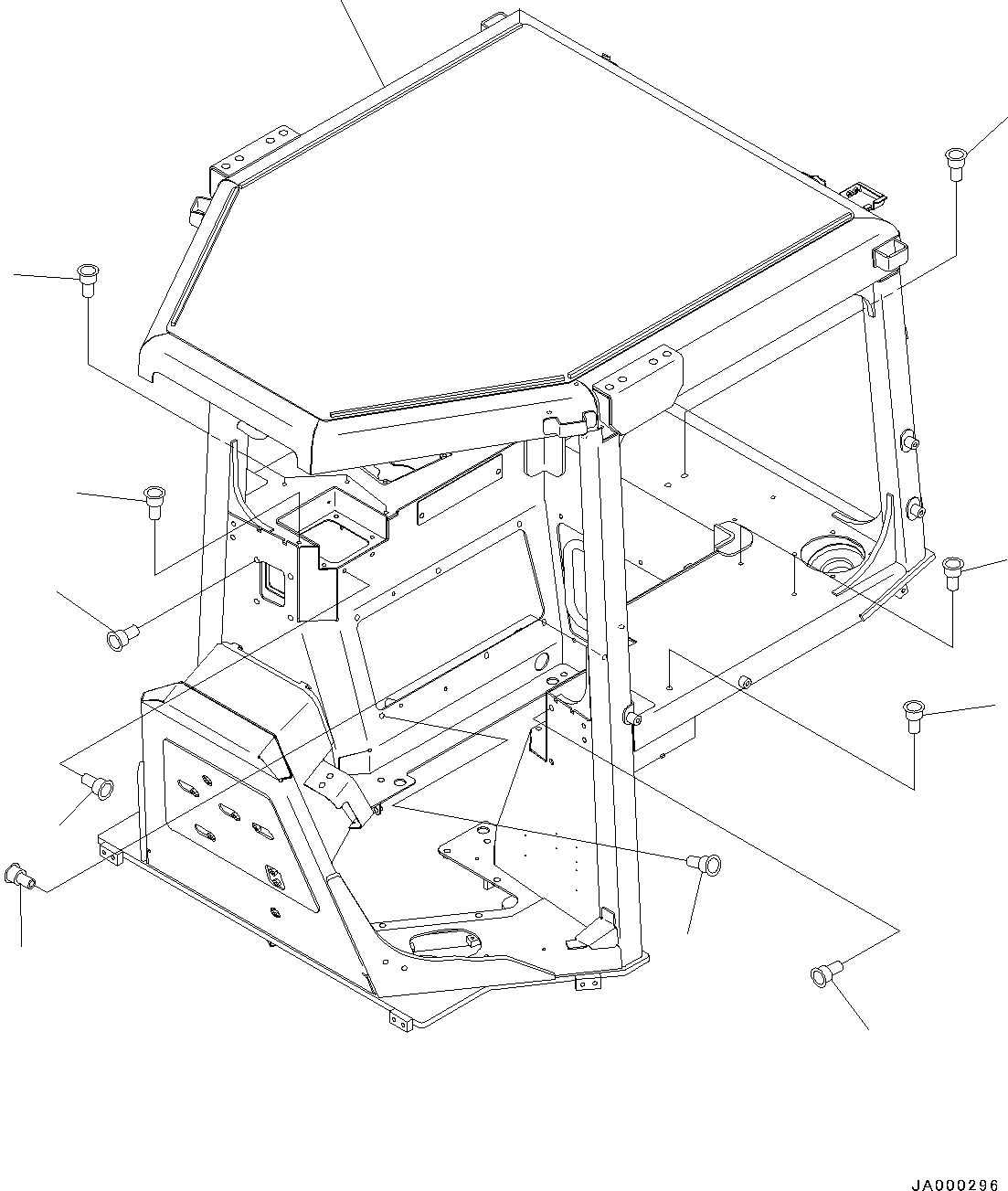 ROPS Canopy Assembly 11Y-Z78-1115 KOMATSU