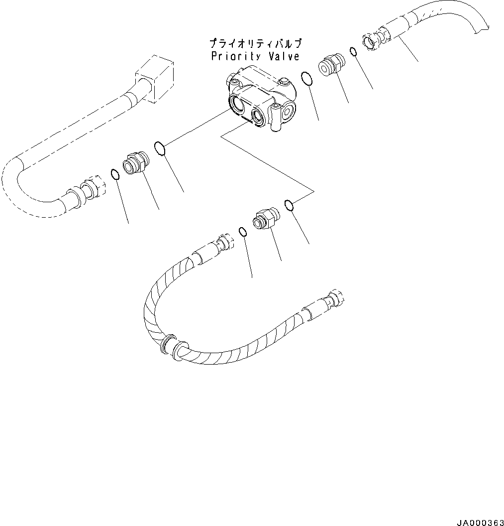 Hose(Hydraulic Piping,Steering Drain Piping) (417-62-41870) KOMATSU