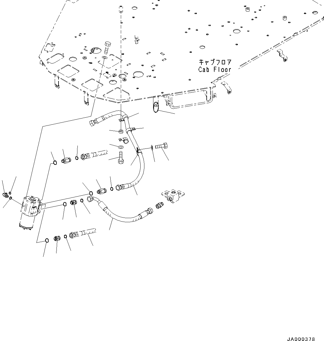 Hose(Steering Hydraulic Piping,Piping) (417-62-41410) KOMATSU