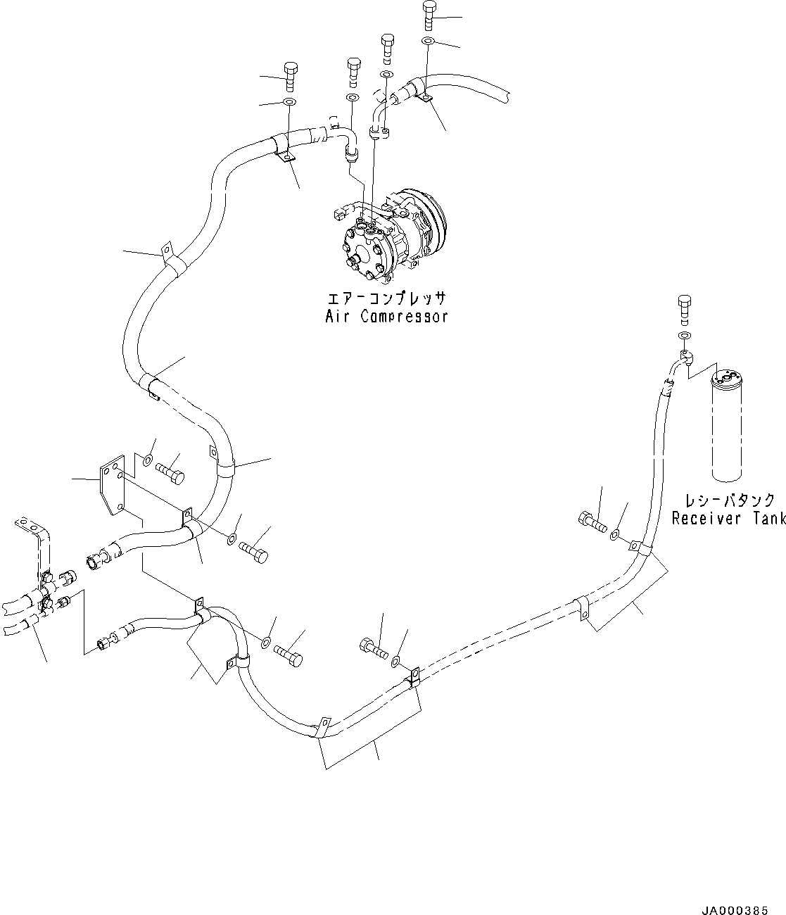 Hose(ROPS Cab and Floor Frame Group,Floor, Air Conditioner Piping) (418-S62-4110) KOMATSU
