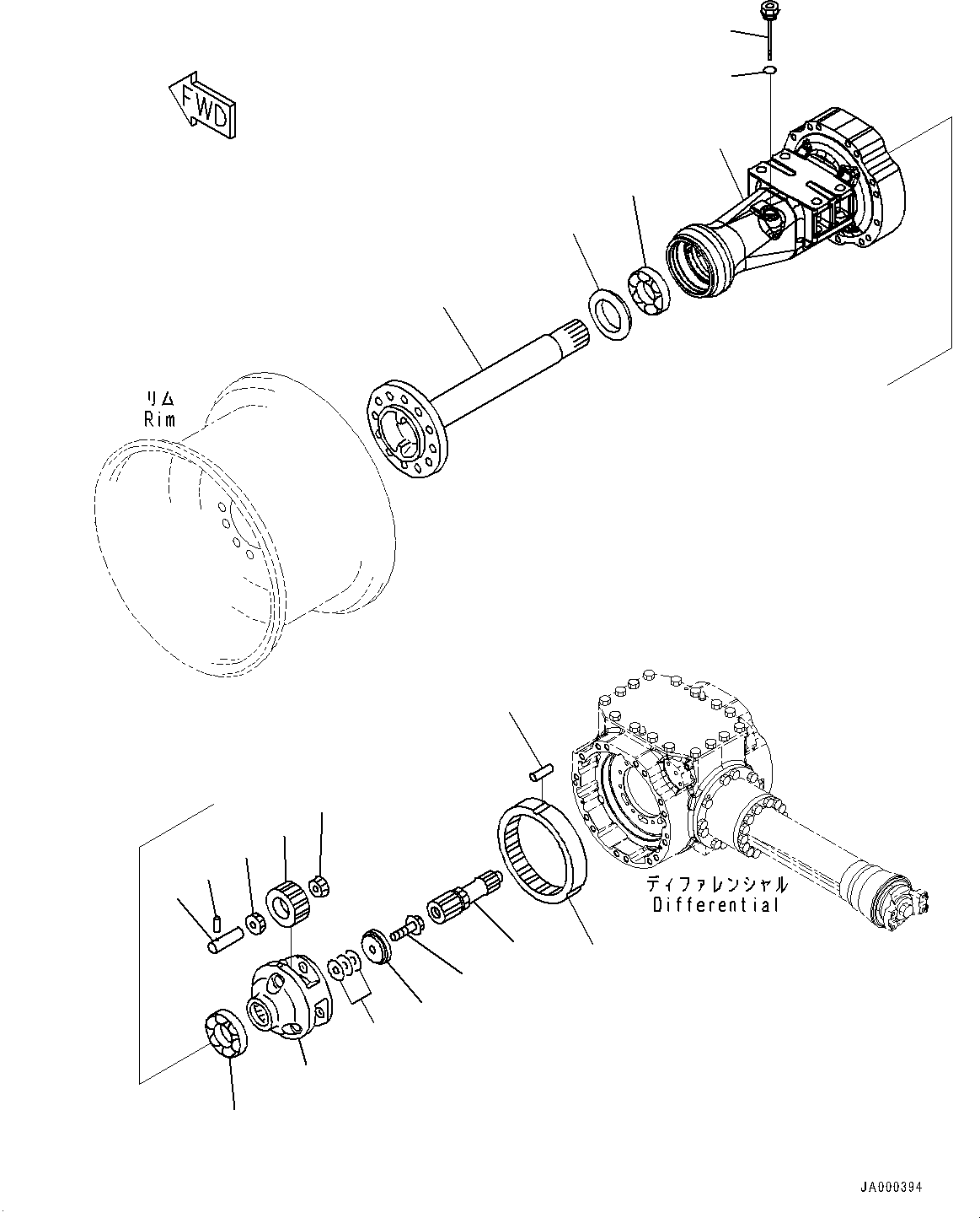 Axle Assembly, Limited Slip Differential 418-22-47010 KOMATSU