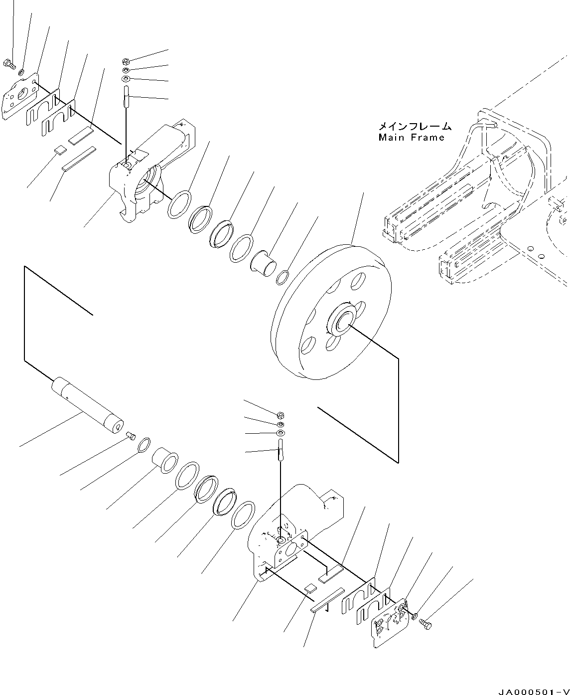 Направляющее колесо в сборе 11Y-30-00012 KOMATSU