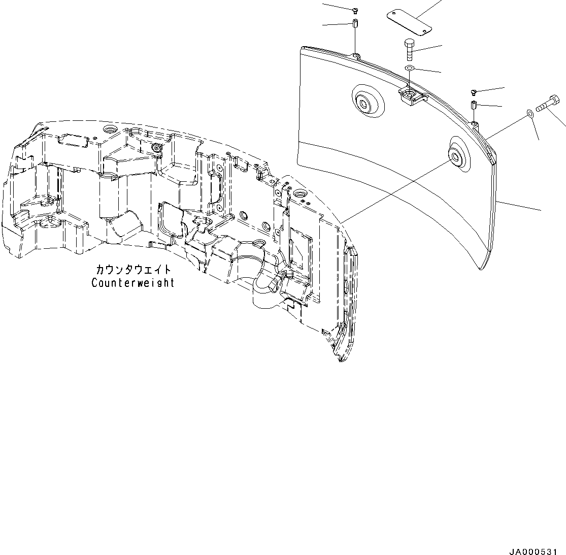 Counterweight 22P-46-11710 KOMATSU