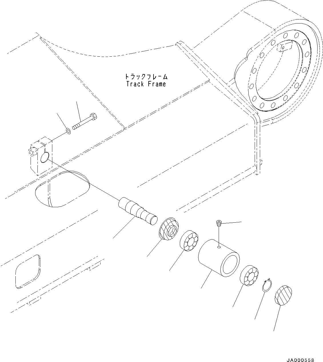 Carrier Roller Assembly 22P-30-00100 KOMATSU