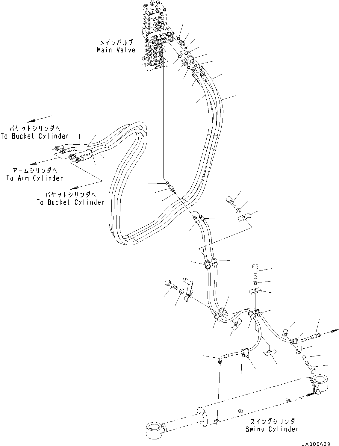 HOSE, L=3660MM 21D-62-31340 KOMATSU