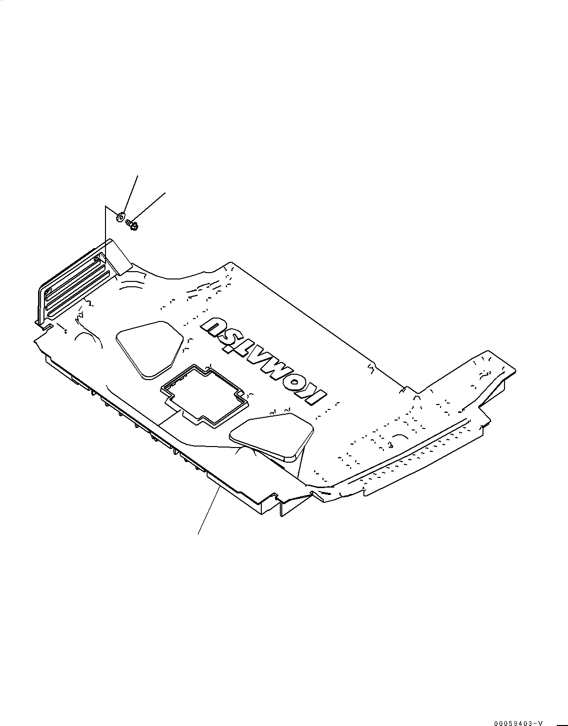 Коврик пола 22P-53-13732 KOMATSU