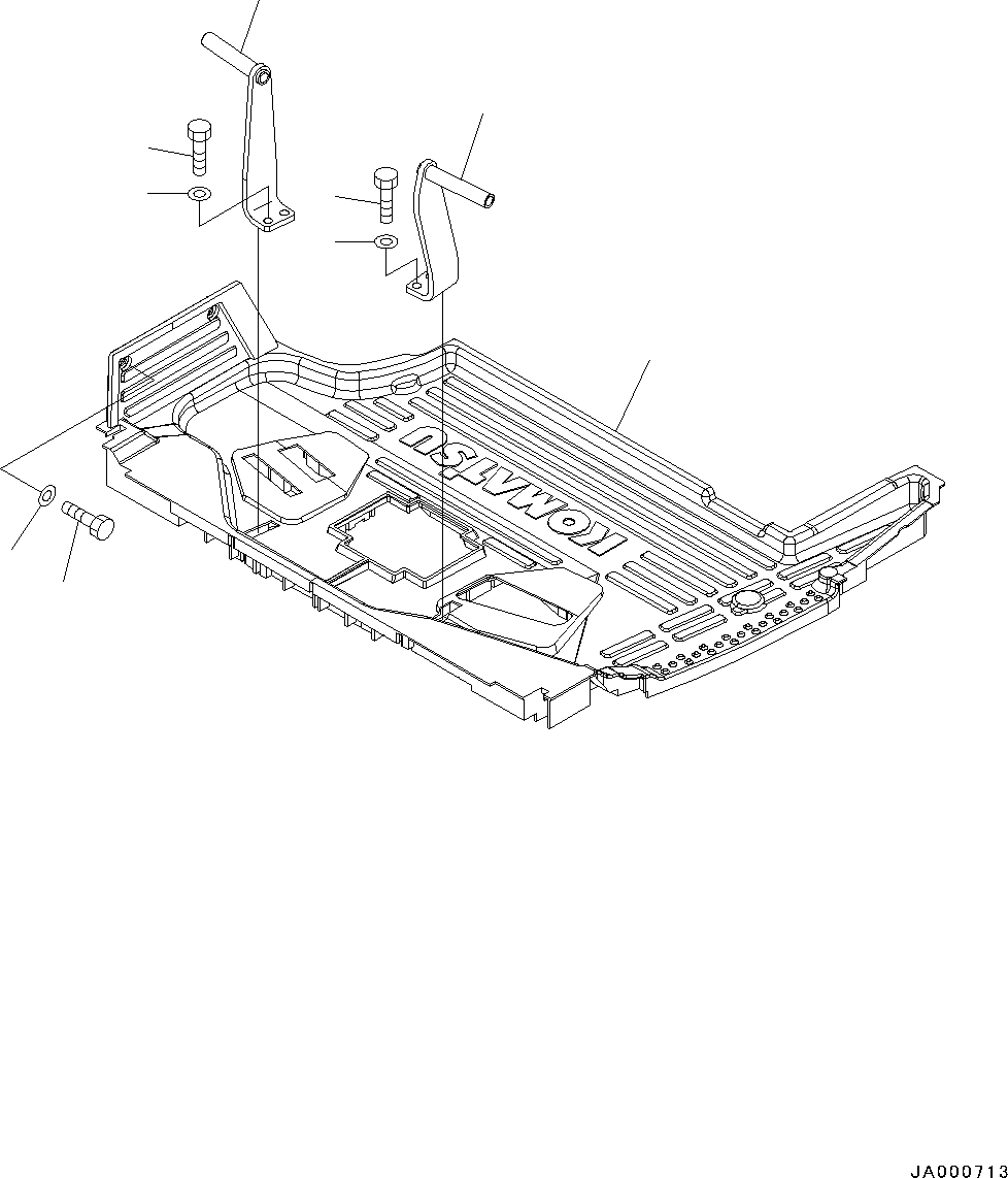 Коврик пола 22P-53-13762 KOMATSU
