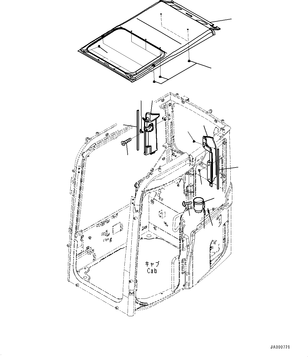 Крышка 22P-53-15541 KOMATSU