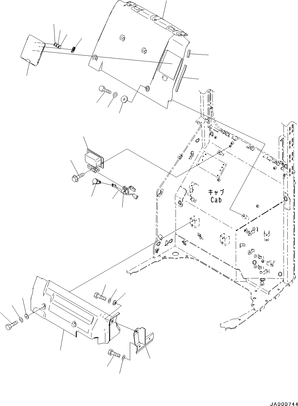 Крышка 22P-53-15481 KOMATSU