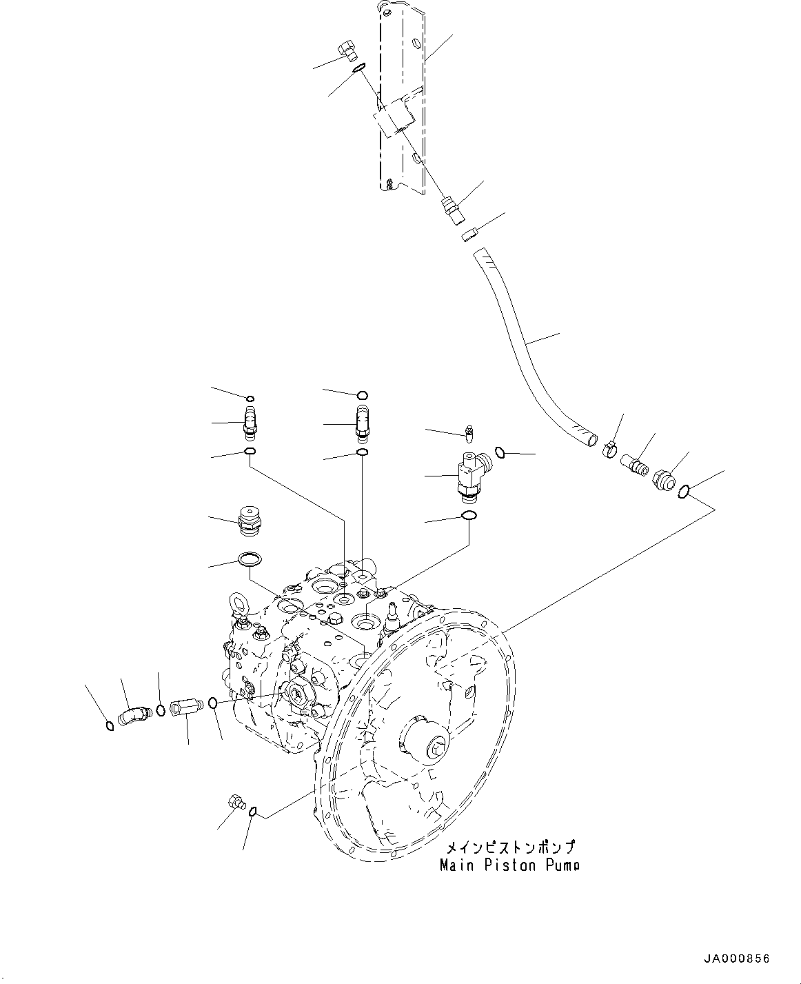 Bracket(Right Side Cover,Without Fuel Discernment Sensor) (22B-46-24141) KOMATSU