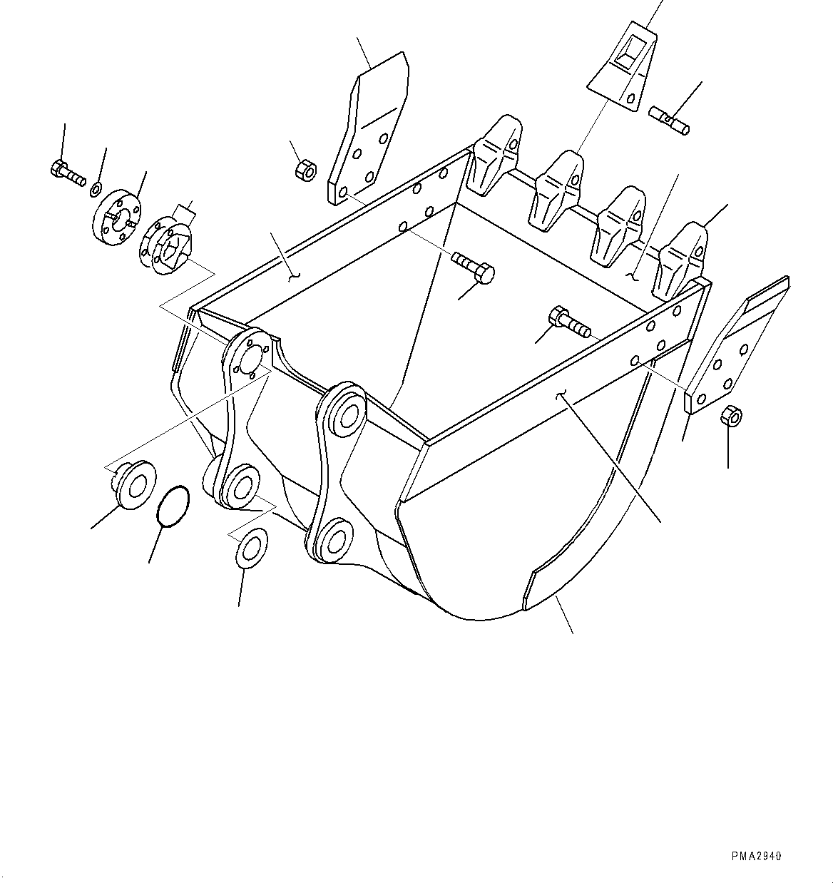 Bucket Assembly 203-70-01124 KOMATSU