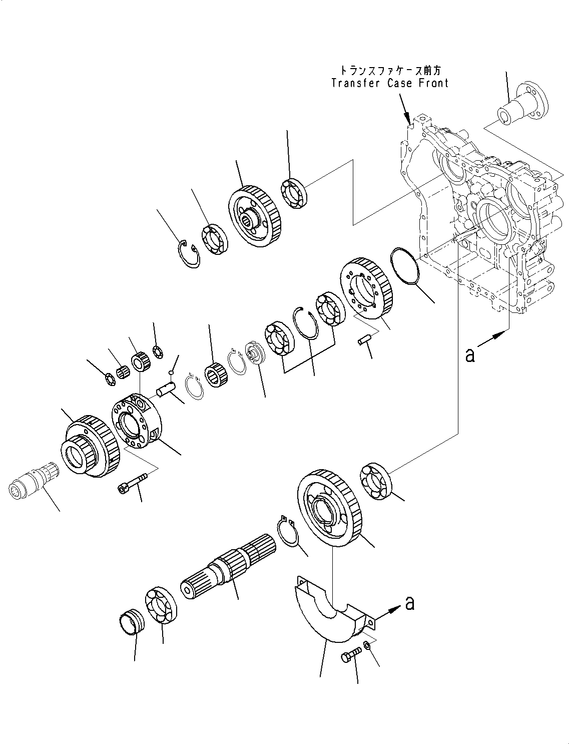 Shaft(Transfer,Case) (418-17-32811) KOMATSU