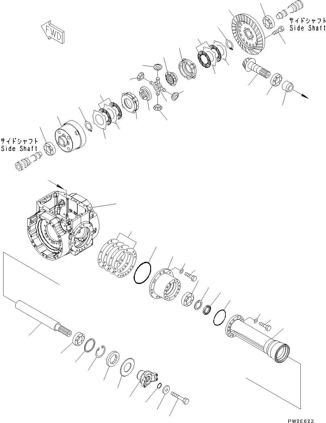 Пара шестерён (пиньон и венец) в сборе 418-22-37601 KOMATSU