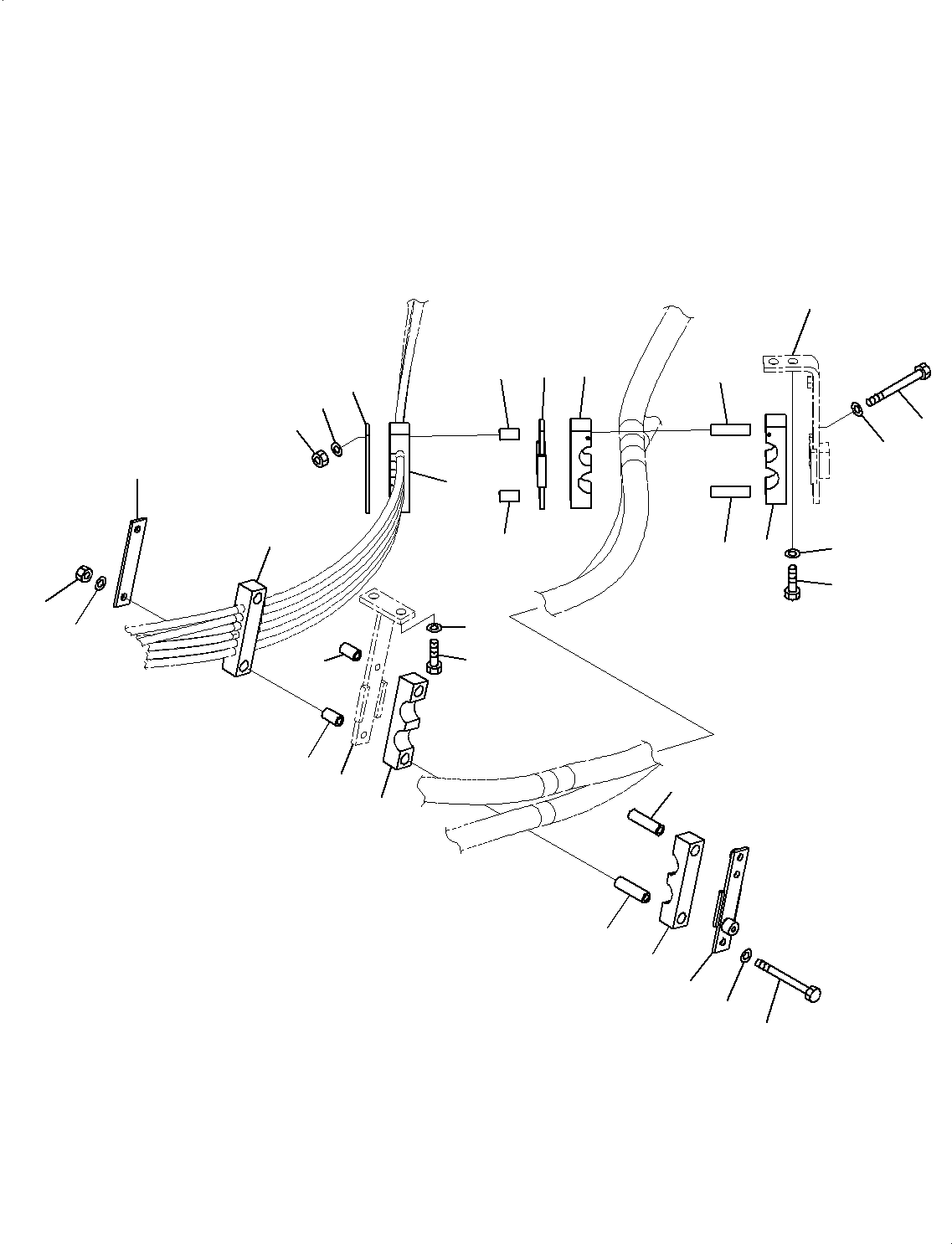 Bracket(Hydraulic Piping,Plate,With 3-Spool Control Valve,Emergency Steering, Automatic Control Type) (417-62-42130) KOMATSU