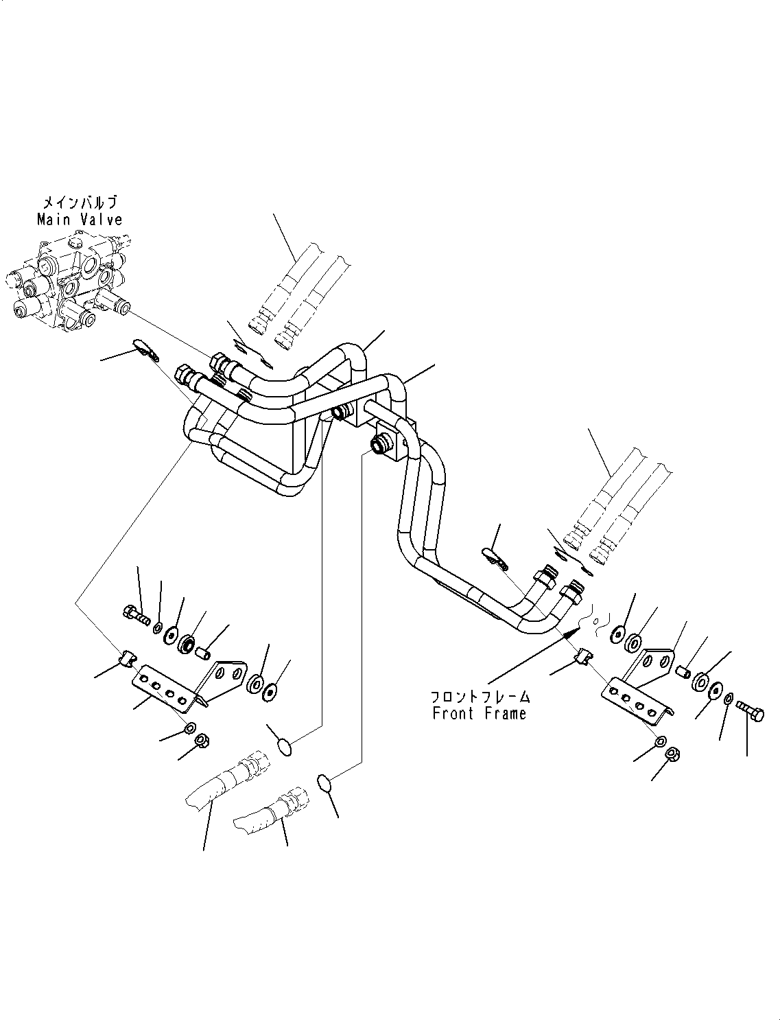 Hose(Hydraulic Piping,Accumulator Related Parts,With 2-Spool Control Valve,North America Regulation Arrangement Accumulator) (418-S99-4260) KOMATSU