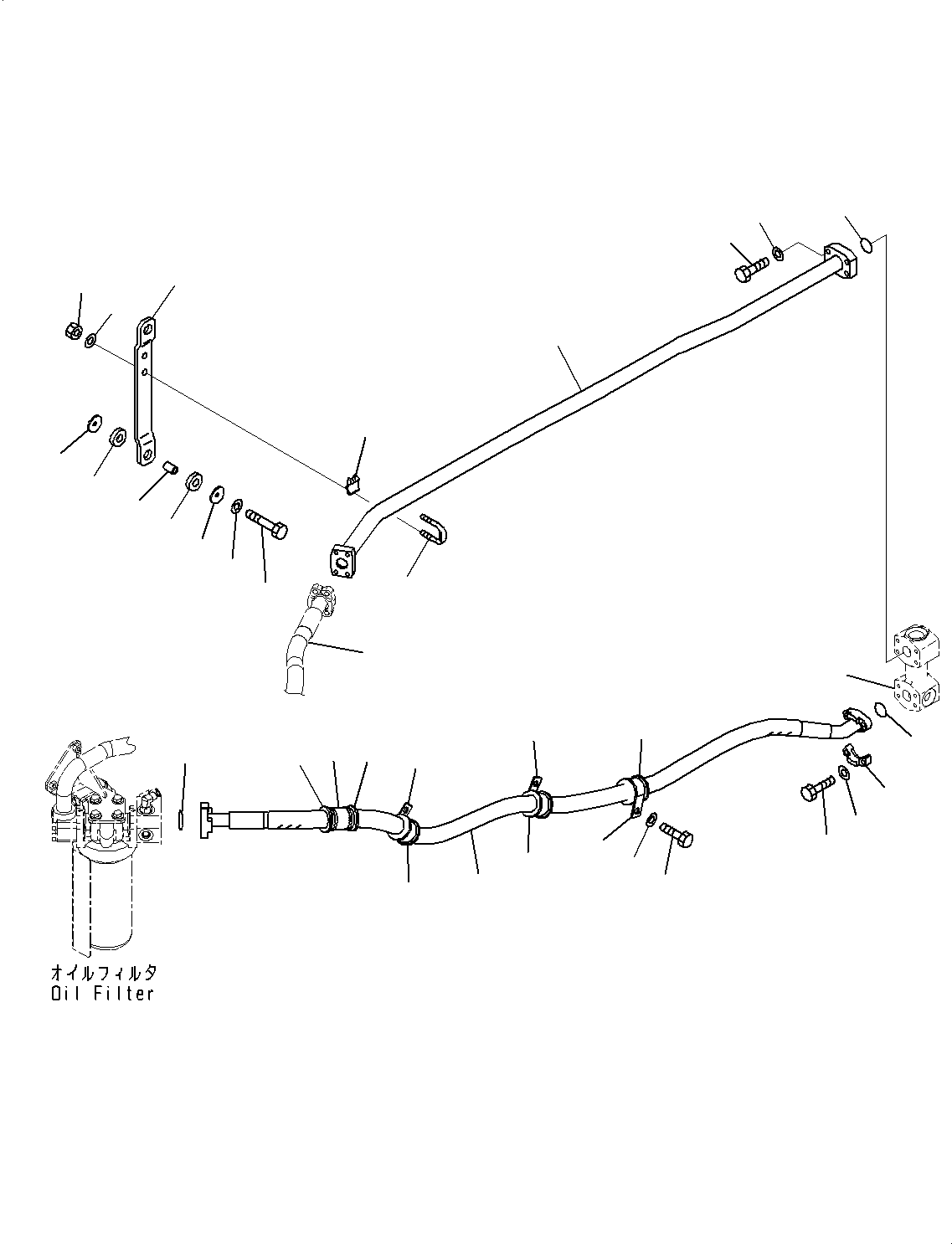 Hose(Hydraulic Piping,Steering Drain Piping) (418-62-41750) KOMATSU