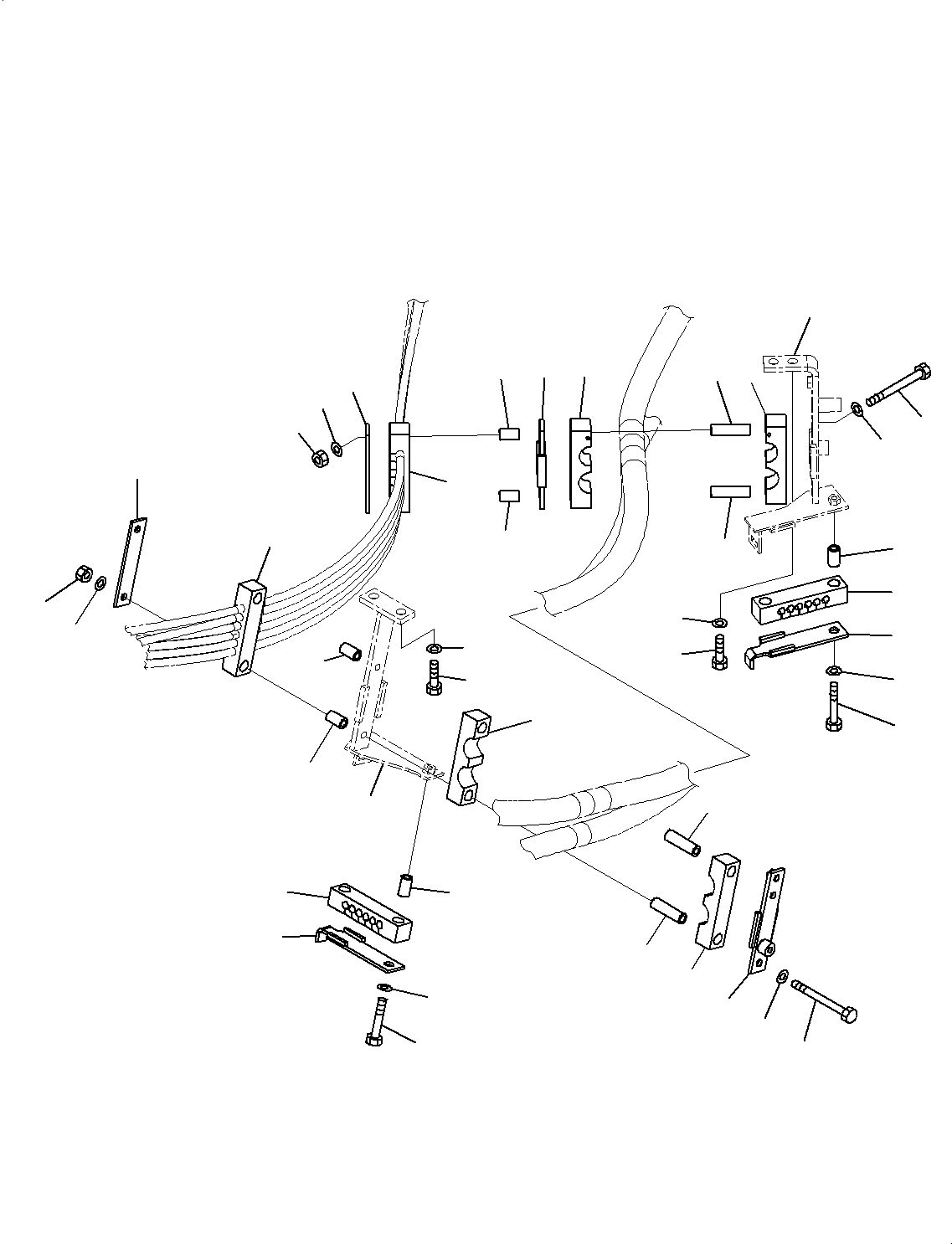 Bracket(Hydraulic Piping,Related Parts,With 3-Spool Control Valve or 4-Spool Control Valve) (417-V88-3740) KOMATSU