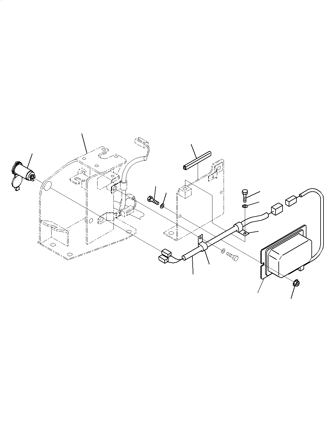 Bracket(ROPS Cab and Floor Frame Group,Floor, Console, L.H.) (418-54-42170) KOMATSU