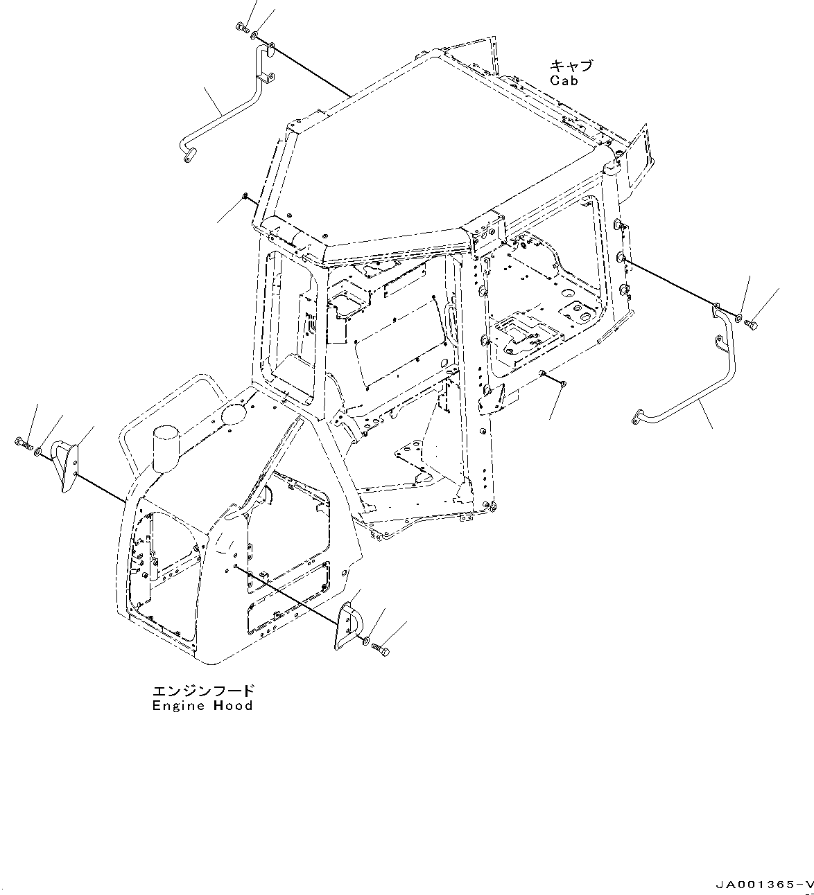 Handrail, R.H. 11Y-54-34552 KOMATSU