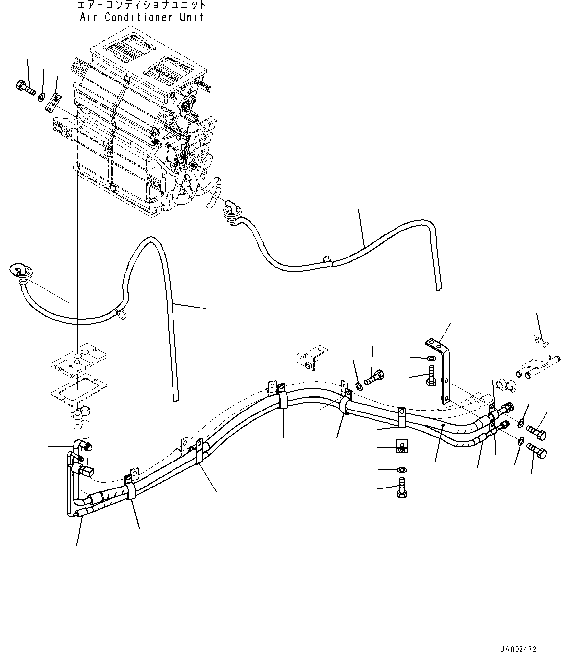 Bracket(ROPS Cab and Floor Frame Group,Floor, Heater Piping) (418-07-45161) KOMATSU
