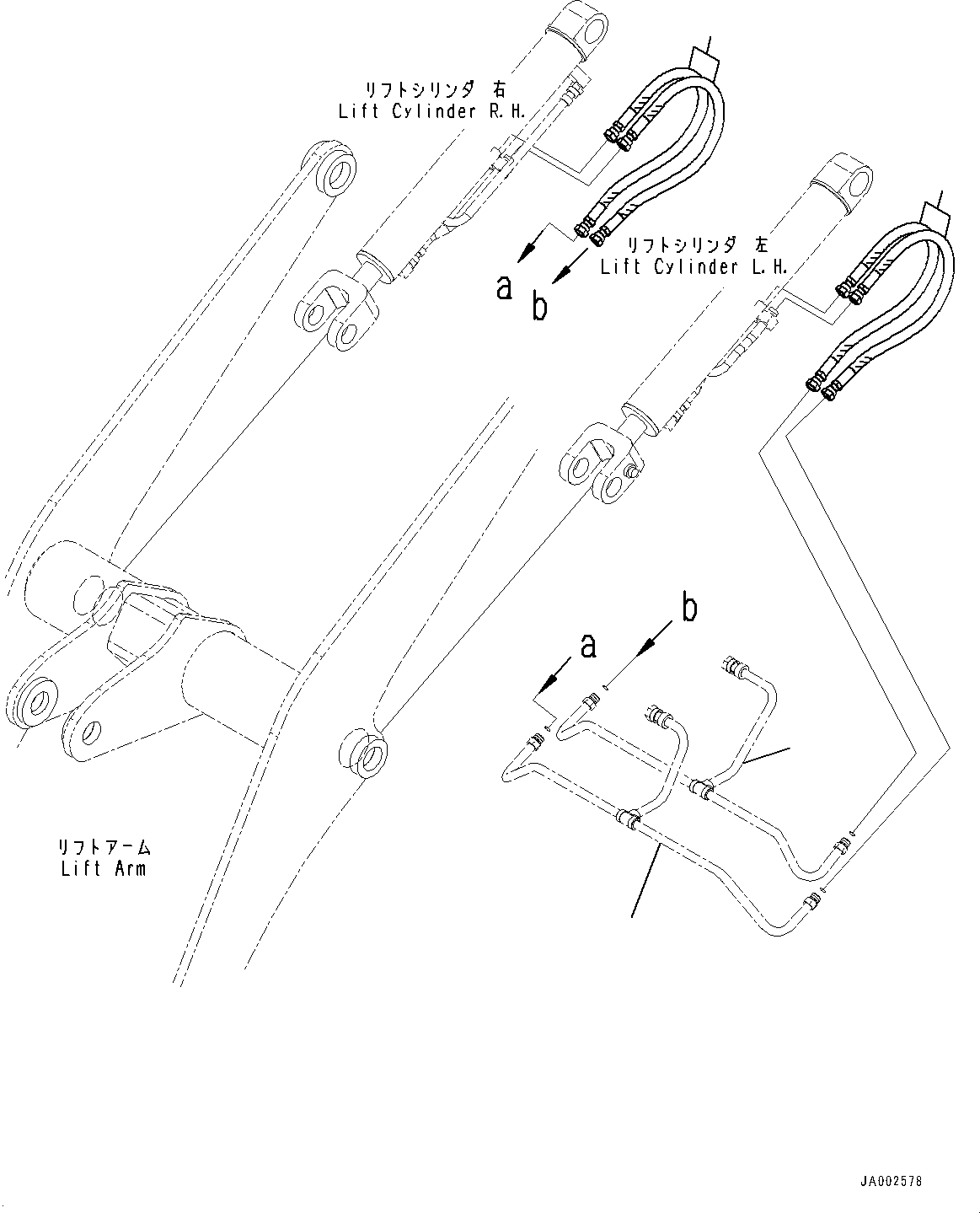Трубка (гидравлика, трубопровод подъёмного цилиндра) (416-62-43720) KOMATSU