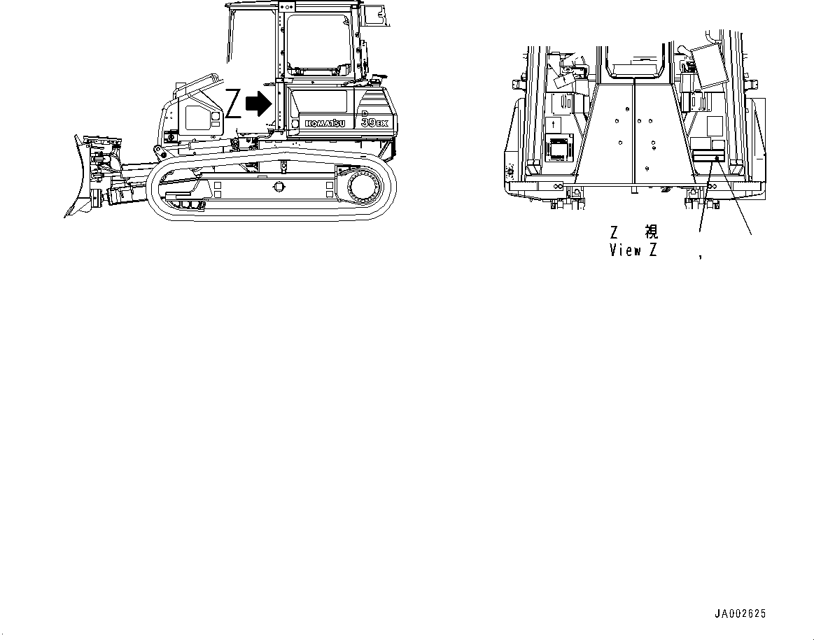 табличка предупреждающая ROPS/FOPS (09620-A2071) KOMATSU