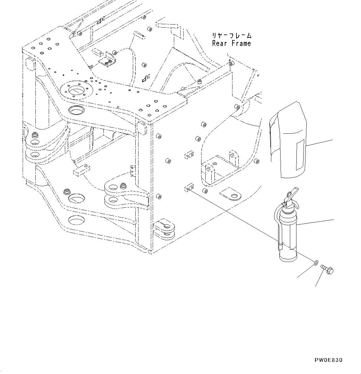 COVER,EXTINGUISHER 421-968-3140 KOMATSU