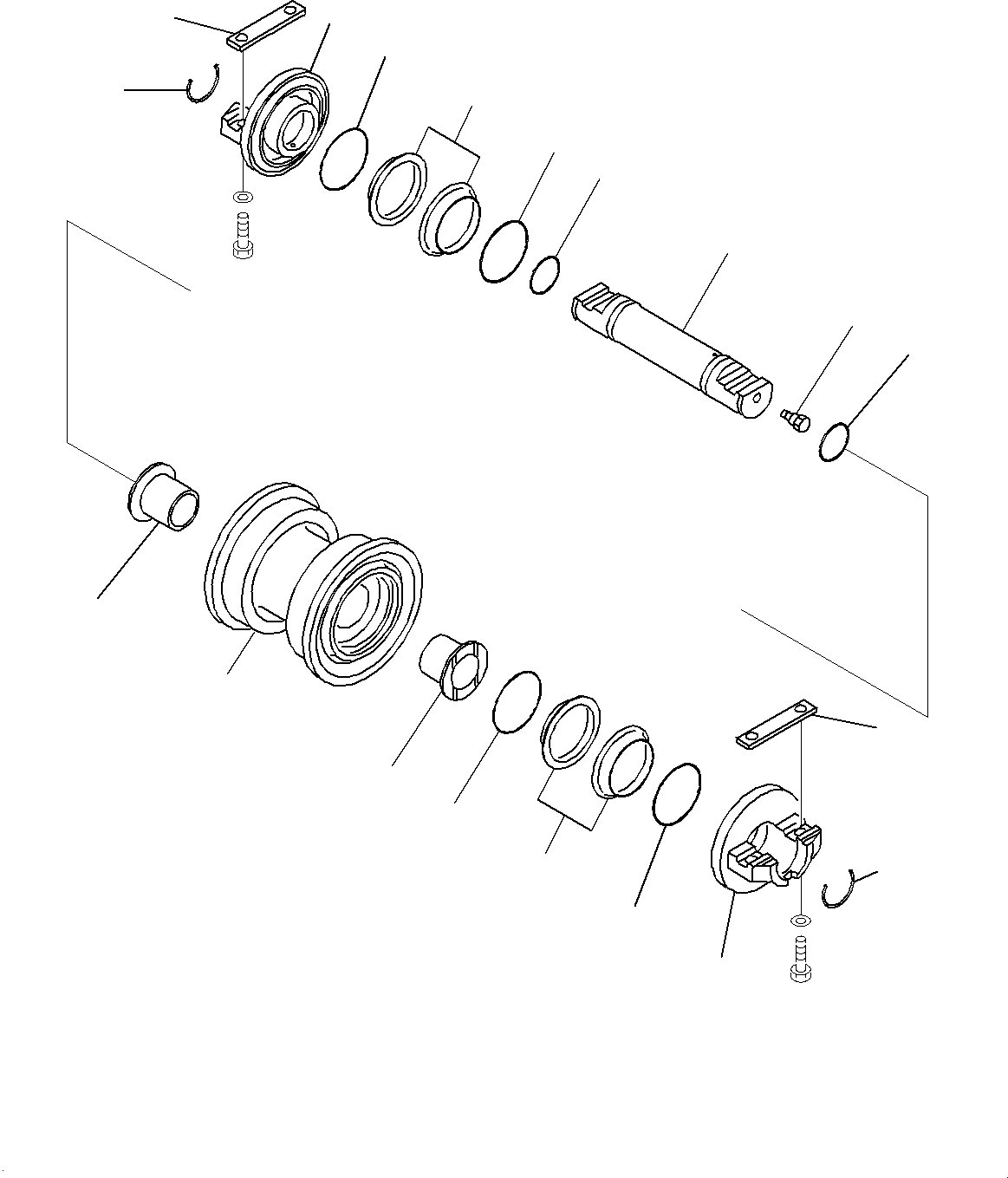 Track Roller Assembly, Single Flange 14X-30-00035 KOMATSU