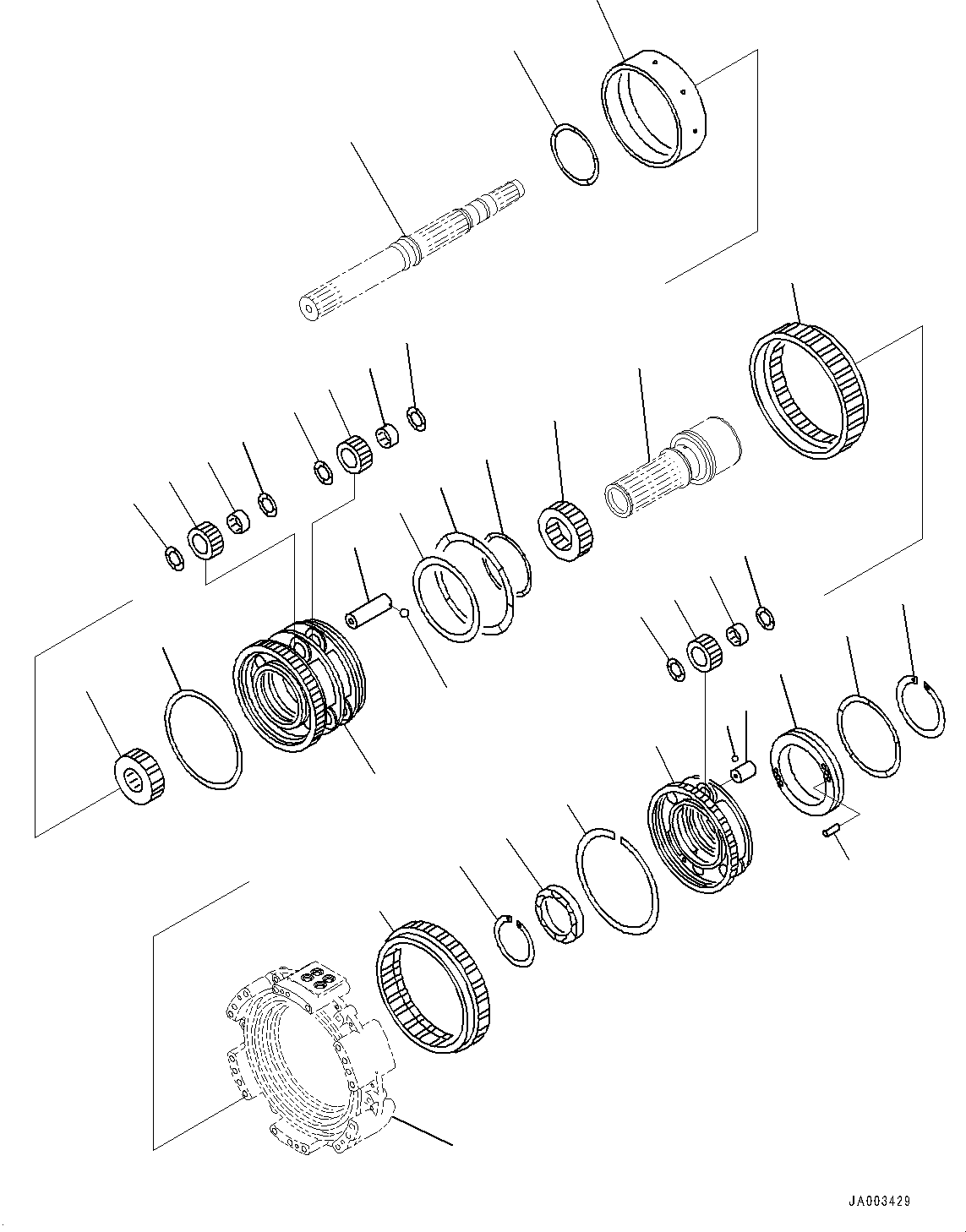 Коробка передач в сборе 195-15-91000 KOMATSU