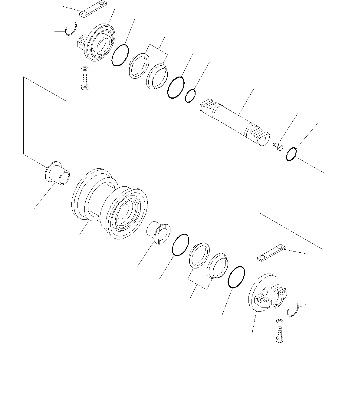Track Roller Assembly, Single Flange 14X-30-00087 KOMATSU