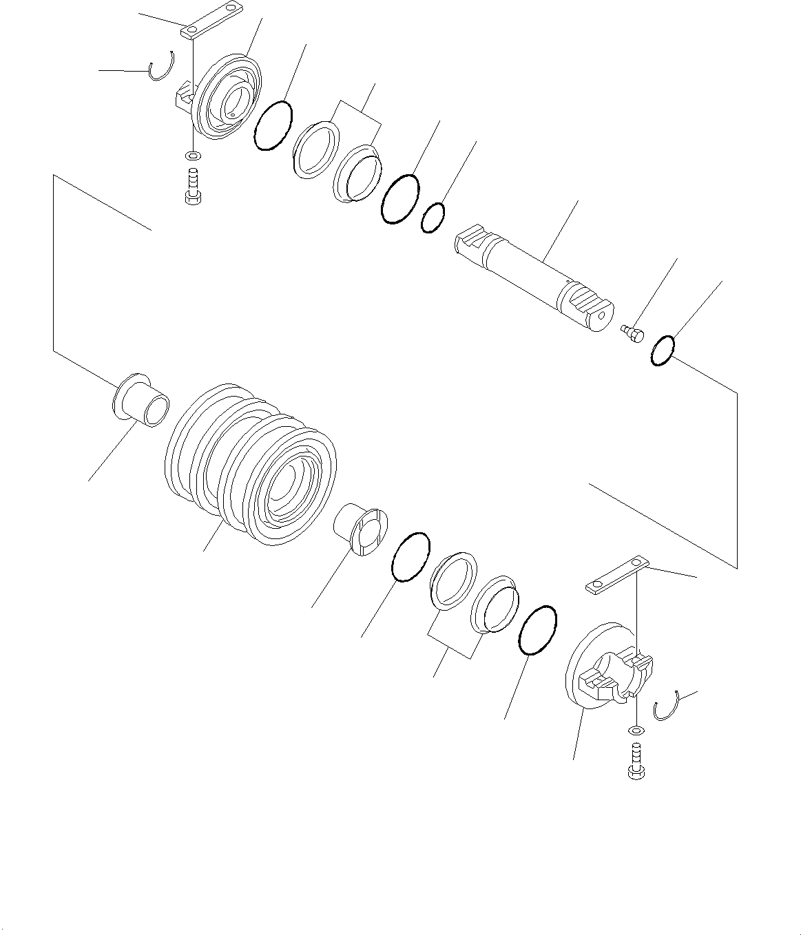 Track Roller Assembly, Double Flange 14X-30-00097 KOMATSU