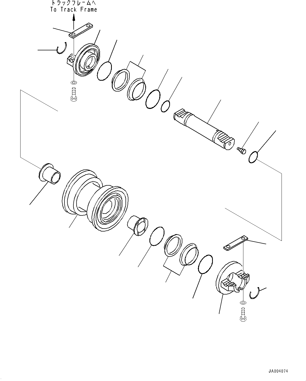 Track Roller Assembly, Single Flange 14X-30-01022 KOMATSU